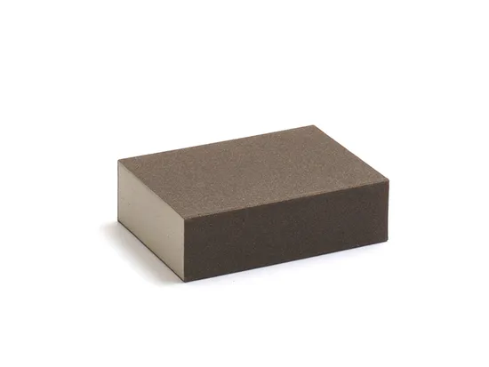 Bloque de esponja para lijado en seco y húmedo de alúmina de 100x70x25mm con revestimiento de 4 lados